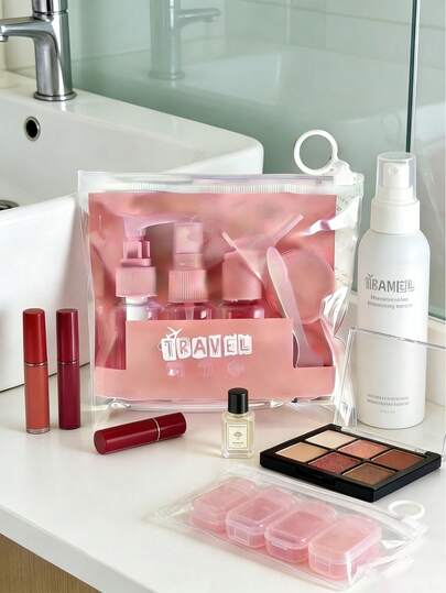 Bộ chai du lịch tái sử dụng, chống rò rỉ, thích hợp đựng sữa tắm, dầu gội, sản phẩm chăm sóc da, mỹ phẩm, đồ dùng du lịch, dụng cụ làm đẹp, quà tặng Giáng sinh, trang trí phòng tắm, mùa hè.