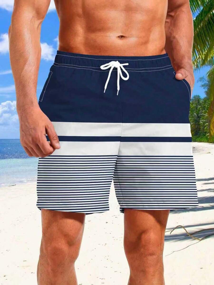 Men's Summer Beach Shorts - Machine Washable, Non-Transparent