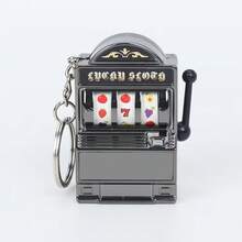 时尚老虎机钥匙扣，创意塑料手机挂件，独特包包配饰，适合游戏玩家，通用节日礼物，时尚汽车配饰，情人节/生日惊喜送给男友，减压玩具，迷你彩票游戏机，摇晃游戏，手持减压游戏配件，派对小礼物，趣味礼物，搞笑礼物，趣味桌面游戏 - 彩色 - 查看 8