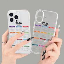 Máscara de gas suave transparente duradera de otoño con diseño de calendario 2026, funda protectora para teléfono personalizada simple y elegante, diseño a prueba de golpes y anticaídas, resistente a la suciedad y duradera, adecuada para nuevos modelos de  de Apple, incluyendo  17/17 Pro/17 Pro Max/17 Air/ 16/16 Pro/16 Pro Max/16 Plus/ 15/15 Pro Max/15 Pro/15 Plus/ 14/14 Pro/14 Plus/14 Pro Max/ 13/13 Pro/13 Pro Max/12/12 Pro/12 Pro Max/11/11 Pro/11 Pro Max/XR/X/XS/XS Max. Es el regalo de cumpleaños perfecto para novias, novios, esposos, esposas, amigos o para uno mismo, innovador y a la moda, adecuado tanto para hombres como para mujeres.(Regalos populares para amigos, novias, novios y familiares) - Transparente 2526 - Ver 10