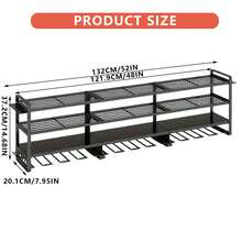 4-Tier Wall Mount Power Tool Organizer - 12 Drill Holder For Garage Storage - Black - View 2