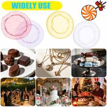 50PCS 25/35cm Drawstring Round Organza Jewelry Christmas Bag Wedding Party Gift Bag - Multicolor - View 2