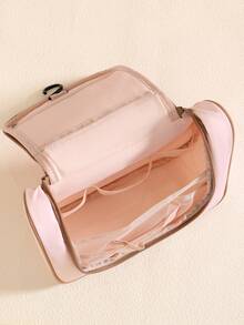 1/3pcs Cute Bear Portable Waterproof Makeup Bag, Travel Cosmetic Organizer Pouch With Smooth Zipper And Hook, Girly Style Toiletry Bag Set, Can Store Cosmetics, Toiletries And Daily Medicines, Convenient To Carry, Large Capacity Multi-Compartment Storage