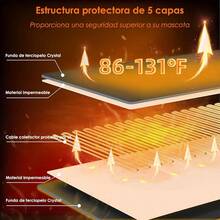 zxr Almohadilla Térmica para Mascotas Tapete Eléctrico para Calentar Mascotas para Gatos y Perros 6 Temperaturas y 4 Temporizadores Ajustables Impermeable Manta de Calentamiento para Mascotas 300*500mm89 - 300500 mm - Ver 3