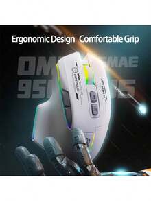 Acer Mouse gaming presisi tinggi OMW950 Plus memiliki beberapa pengaturan sensitivitas DPI untuk memenuhi kebutuhan game FPS/MOBA, desain pencahayaan RGB, pelacakan kecepatan tinggi dan respons latensi rendah, serta antarmuka nirkabel dual-mode berwarna putih. - Nirkabel mode ganda putih - View 2