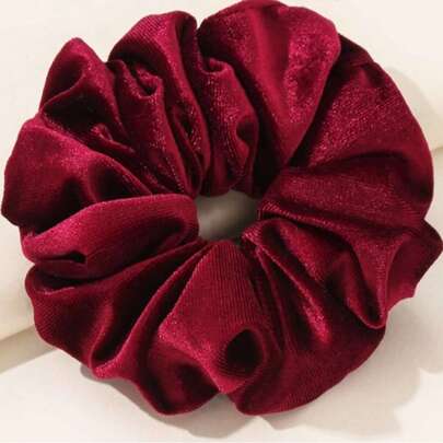 1pc Extra Large Velvet Scrunchie, European & Korean Style Oversized Velvet Scrunchie, Soft Velvet Jumbo Hair Accessory ,Hair Ties ,Scrunchy Hair Ties Ponytail Holder