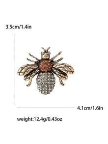 复古珐琅水钻蜜蜂胸针 - 时尚昆虫别针，男女通用，宴会服装配饰/朋友聚会徽章礼物 - 蜜蜂 - 查看 8