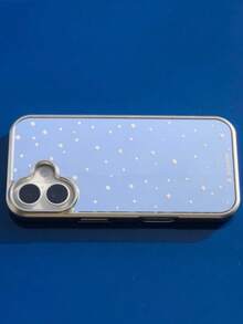 奢华白色星空镜面保护壳，兼容 17 Pro Max、17 Pro、17 Air、17、16、15、14、13、12 Pro Max Plus、11，镜头保护防震后盖 - 鏡面白星星 - 查看 6