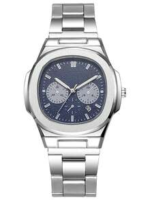 1pc Fashionable Casual Minimalist Men's Wrist Watch - Elegant Round Design, Exquisite Quartz Movement, Perfect Gift For Valentine's Day Date And Daily Wear - Multicolor - View 11