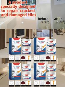 Kakelreparationslim, flerfärgat, läckagetätningsmedel för vardagsrum och badrum. Det har hög vidhäftningsstyrka, är vattentätt och läckagesäkert, vilket säkerställer långvariga reparationseffekter. Det kan användas för att reparera repor, hål och springor på olika ytor som kakel, badkar och keramik. - Multifärgad - Visa 3