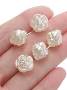 Bead Spacers 100/200 Pcs Shell, Star, Teardrop, Flower And Other Shapes Pearly Jewelry Crafts - Flor lisa - aprox. 12,5 mm - Ver 2
