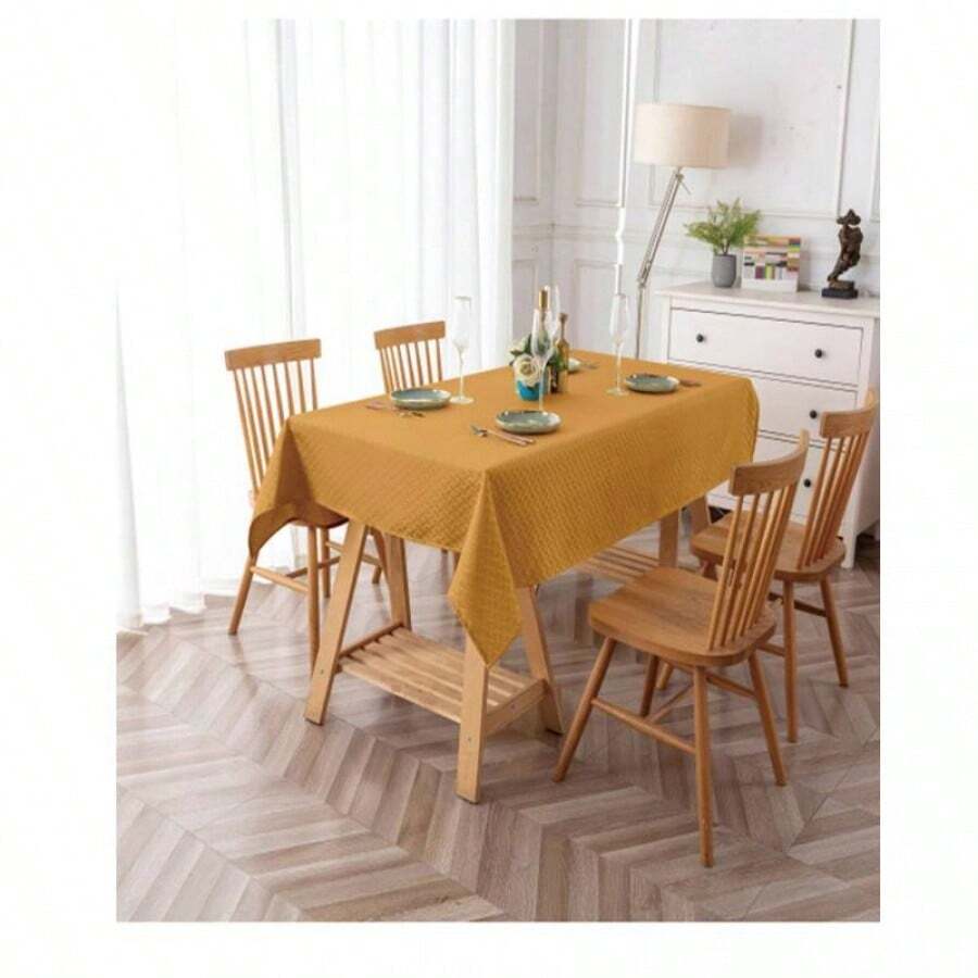 mantel rectangular color cafe claro de alta durabilidad de 140cm*180cm - 1PC - Ver 1