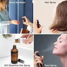 30ML/50ML/100ML Empty Amber Plastic Portable Spray Bottle Sprayer Essential Oil Container Light Resistant Mini Spray Perfume Bottle - Multicolor - View 10