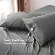 MR& 2 Fundas de Almohada de Microfibra Ultrafina Tamaño Estándar 50x70cm, Suaves Cómodas y Elegantes con Bordes Decorativos, Funda para Almohada Diseño Tipo sobre (50x70cm, )(Gris Oscuro Estándar(50x70cm)) - Multicolor - Ver 6