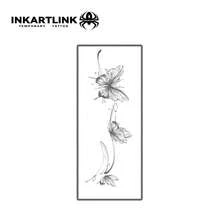 Hình xăm công nghệ đột phá INKARTLINK, hình xăm bán vĩnh viễn, hình bướm, chống thấm nước, hình xăm tạm thời lâu trôi, hình xăm giả sống động như thật, có nguồn gốc thực vật, hình xăm ma thuật. - màu đen - Xem 4