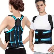 2026 Newest 1pc Back Brace Posture Corrector For Women And Men Back Straightener Scoliosis And Hunchback Correction Fully Adjustable Shoulder Support Spine Corrector Support Adjustable Posture Trainer&Unisex Adjustable Shoulder Strap, Comfortable And Breathable Design, Enhances Body Confidence, Lightweight And Flexible, Ideal For Daily Wear, Office Use, Sports And Fitness - Multicolor - View 2
