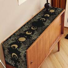 1 件金色花卉桌旗,波西米亚野花日月季节性哥特女巫神秘月光咖啡桌中心装饰,适用于家居厨房餐厅节日派对户外餐桌装饰,尺寸:13x35/13x47/13x72/13x90/13x108 英寸 - 彩色 - 查看 6