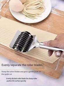 Stainless Steel Pasta Maker, Multi-Functional Manual Pasta Cutter, Kitchen Pasta Roller, Rolling Pin, Halal Food, Essential Kitchen Tool, Food- Cutting Utensil, Suitable For Home, Hotel, Restaurant, Valentine's Day And Christmas