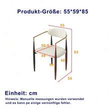 Dining Chairs - Beige + Beige+Black+Grey + Gold + Fabric - View 4