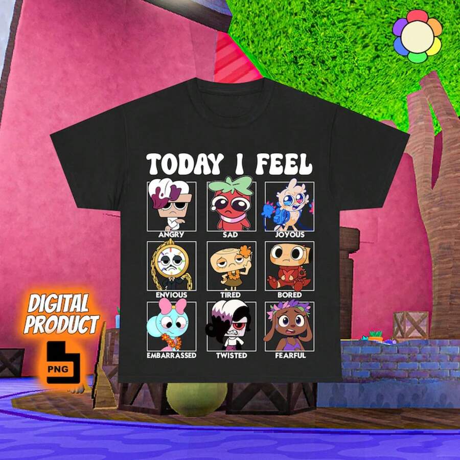 Dandy's World Png, Dandy's Toons Funny Design, Cute Dandys World Png, Pebble, Vee, Shelly Png, Dandy's World Birthday Gifts For Kids - 黑色 - 查看 1