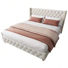 Bed Bases & Foundations - Beige + Linen + 140cm*190cm - View 8