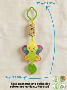 1pc Colorful Rattle Toy For Baby Boys & Girls, Cute Plush Rattle Soother Toy With Rattle And BB Sound, Suitable As Newborn Baby Gift - Multicolor - View 3