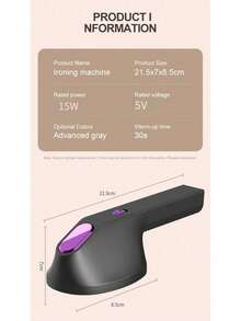 Multifunctional Handheld Iron, USB Mini Hanging Iron, Fast Heating, Travel With Handle, Home Garment Fabric Ironing Machine - Multicolor - View 10