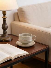 1pc / 2pcs Handmade Ceramic Coffee Cup And Saucer Set (2PCS) - Artisan Pottery Mugs For Tea/Latte (Assorted Glazes) Assorted Unique Glaze Finishes Dishwasher-Friendly Versatile For Coffee/Tea/Latte Scandinavian Afternoon Tea & Breakfast Cups – Back-To-School Season - 彩色 - 查看 8