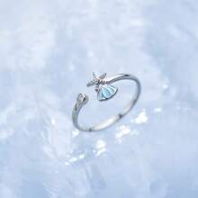 Anillo abierto de concha de estrella de mar simple estilo coreano - platino - Ver 1