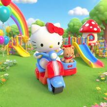 Miniso Sanrio Characters Joy Ride Scooter Series Play & Fun Blind Box,Character Riding Scooter Design, Plastic Material, Movable Detail Design, Desktop Decoration/ Toy Collection(1 PC Random Delivery) - Multicolor - View 4