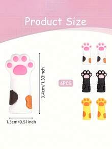 彩色针尖保护套编织针，猫爪防滑底座编织针 - 柔粉色猫爪设计，经久耐用，符合人体工学的手柄，适合初学者和专家，新手友好型编织针 | 可爱设计 | 纹理表面