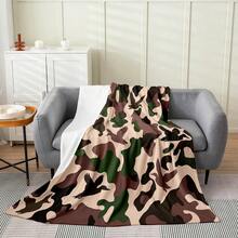 Camouflage Pattern Blanket, Soft Lightweight Throw Blanket, Air-Conditioned Room Blanket, Warm Nap Blanket For Home Office Travel Camping Same Day Cooling Print Flannel Flower Soft Comfortable Warm Napping Throw Dino Blanket,Men Gift,Boyfriend Gift Christmas,Blanket Gifts - Multicolor - View 33