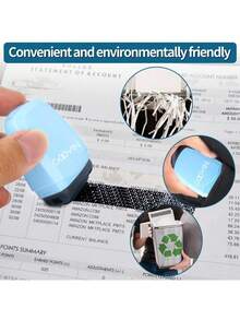 1pc Identity Protection Roller Seal, No Ink, For Identity Masking, Confidentiality Seal, Identity Theft Protection - Privacy And Address Blocker, Back To School Supplies - Multicolor - View 2