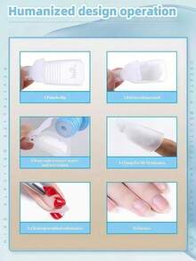 指甲油卸除夹，适用于美甲沙龙使用 - 無色 - 查看 3