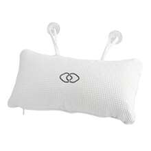 FTVOGUE Almohada de Baño Antideslizante Cojín de SPA para Bañera con Ventosas Soporte para el Cuello y la Cabeza - Blanco - Ver 1
