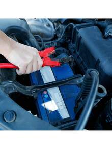 Cables de arranque de 24 V, resistentes, de 2500 A, para coche y camión, de cobre puro ultra grueso de 3 m. - Rojo - Ver 1