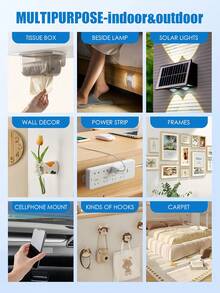 Upgraded Super Strong Double-Sided Nano Transparent Magic Tape, Multi-Purpose, No Residue, Reusable, Removable, Easy Tear Waterproof Sticker, Strong Adhesive, Suitable For Posters, Wall Decor, Carpets, Frames, Picture Hanging, DIY Projects, Home, Outdoor And Office Use.