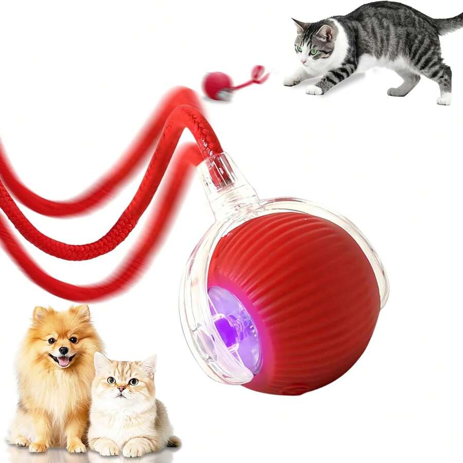 360 Degree Rolling Smart Cat Toy Ball, Self-Moving Rechargeable Motion Toy To Encourage Healthy Activity For Indoor Cats