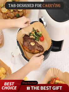 10/50/100pcs Disposable Air Fryer Liners (6.3 Inches), Paper Air Fryer Basket Liners, Paper Baking Cups, Baking Trays, Oven Accessories, Baking Tools, Kitchen Gadgets, Kitchen Supplies - Multicolor - View 8