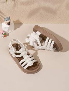 Toddler Girls' Breathable Soft Bottom Anti-Slip Princess Jelly Shoes, Infant Hollow Out Closed Toe Sandals