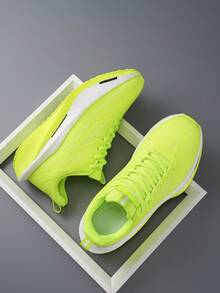 Men's Ultra-Light Thick Sole Professional Running Shoes, Sports Casual Shoes, Fashionable Outdoor Shoes - Green - View 5