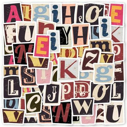 46 (23 * 2) قطعة/عبوة ملصقات إبداعية عتيقة، مناسبة لدفاتر DIY والألبومات والبطاقات التهنئة وزجاجات المياه والهواتف