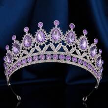 Baroque Crystal Bridal Crown Headpiece, Classic Luxury Alloy Wedding Crown, Crystal Gown Princess Tiara Accessory, Suitable For Women's Wedding, Birthday Party And Other Important Occasions Valentine's Day Accessories - Crown - View 19