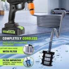 1pc Wireless Portable High-Pressure Water Gun - Outdoor Car Washing Tool, Powerful Performance, Multi-Gear Adjustable, Can Strongly Clean Car Stains, Also Can Be Used For Watering Plants, Cleaning Floors, Etc. Suitable For Car Washing, Yard Cleaning, Home Cleaning And Many Other Scenarios, Versatile Function! The Best Assistant For Your Home Cleaning! - Multicolor - View 6