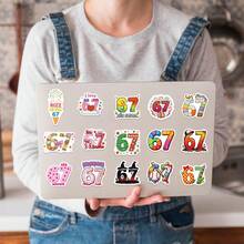 50张趣味67六七贴纸 67 DIY贴纸 剪贴簿 手机 行李箱 防水贴纸 - 1 Set - 查看 9