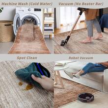 1 件暖灰棕色简约风格厨房地垫，欧式走廊装饰地毯，柔软可水洗纯色长地毯，适用于客厅、卧室、书房或阳台，也适用于厨房、室内入口和浴室。 - 彩色 - 查看 5