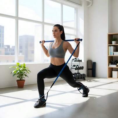 Trintion High Quality Resistance Band Kit With Yoga Pole, Fitness Kit With Storage Bag, Portable Home Exercise Strength Training