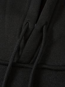 Domestic Shipping | Men's Casual Hoodie, Long-Sleeved Printed Pullover For Autumn And Winter. - Black - View 4