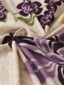 Printed Sofa Bed Cover With Skirt Edge - Creative Design, Modern Style, Non Slip, Washable - A Fashionable Must-Have In The Living Room - Purple - View 7