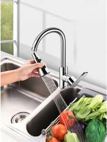 Modern Kitchen Faucet Extender With 3 Spray Modes, 360° Swivel Spout, Handheld Sprayer, Polished ABS Material, Water Diverter Control, Full Body Spray, And Embedded Installation Design. Includes Sink Faucet Extender And Kitchen Faucet Sprayer Replacement. - Multicolor - View 9